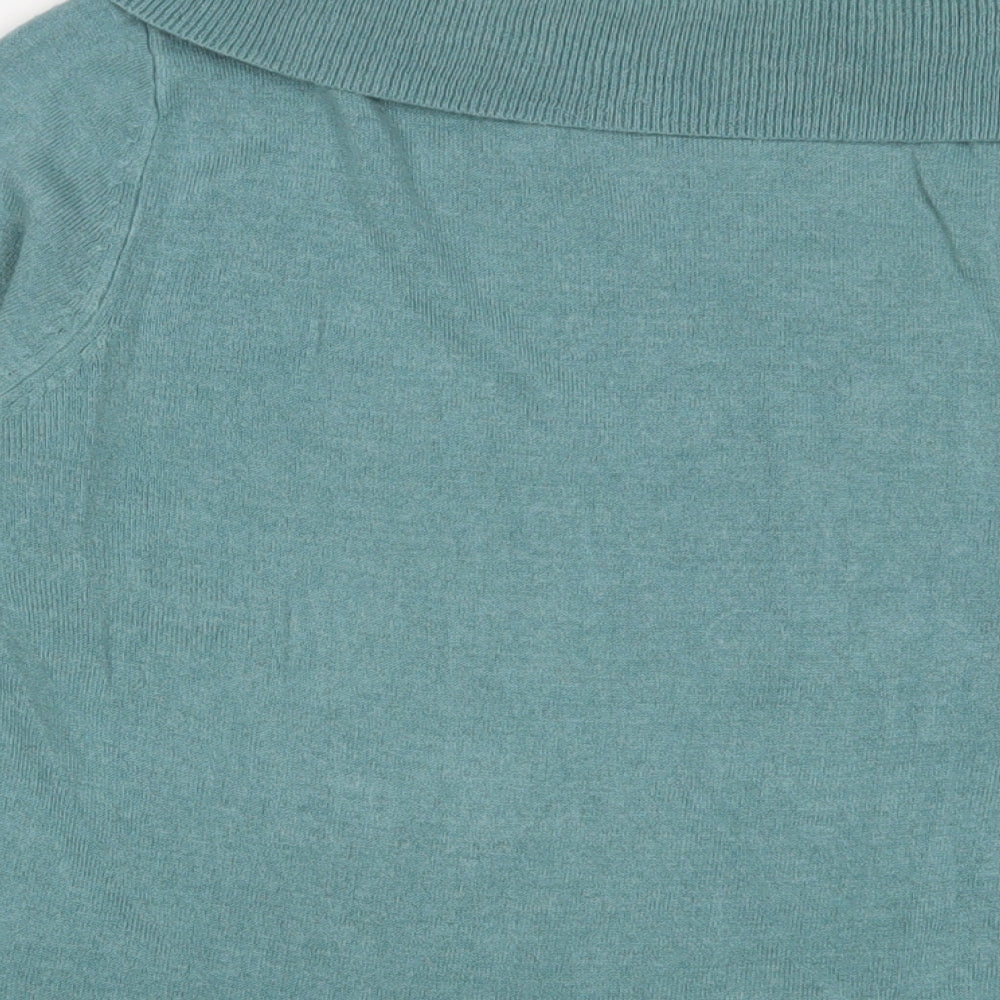 Womens UK Size 2 Marks and Spencer Blue Pullover Jumper