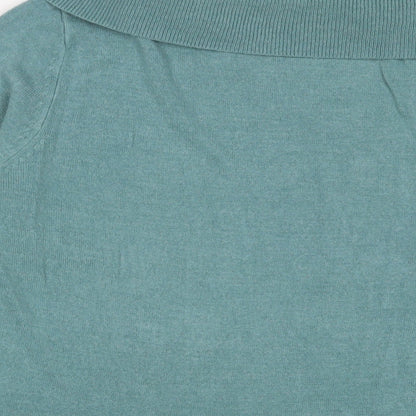 Womens UK Size 2 Marks and Spencer Blue Pullover Jumper