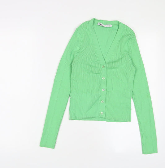 Womens UK Size 10 Marks and Spencer Green Cardigan Jumper