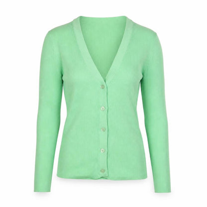 Womens UK Size 10 Marks and Spencer Green Cardigan Jumper