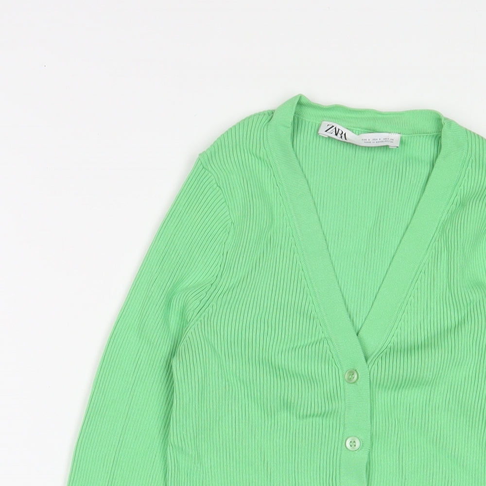 Womens UK Size 10 Marks and Spencer Green Cardigan Jumper