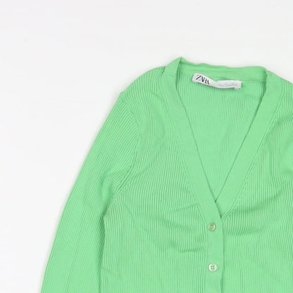 Womens UK Size 10 Marks and Spencer Green Cardigan Jumper