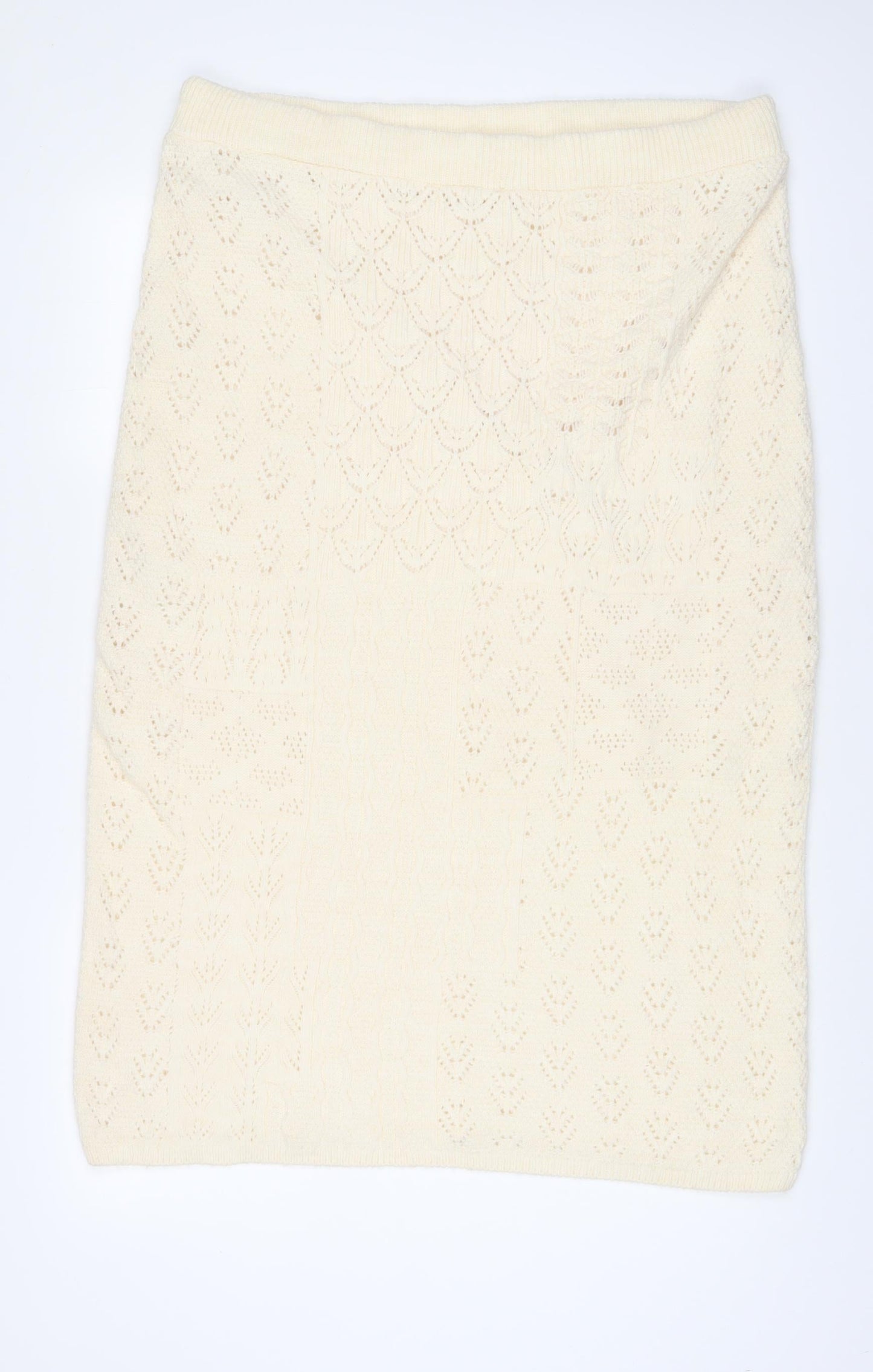 Marks and Spencer Womens Beige Acrylic A-Line Skirt Size XL