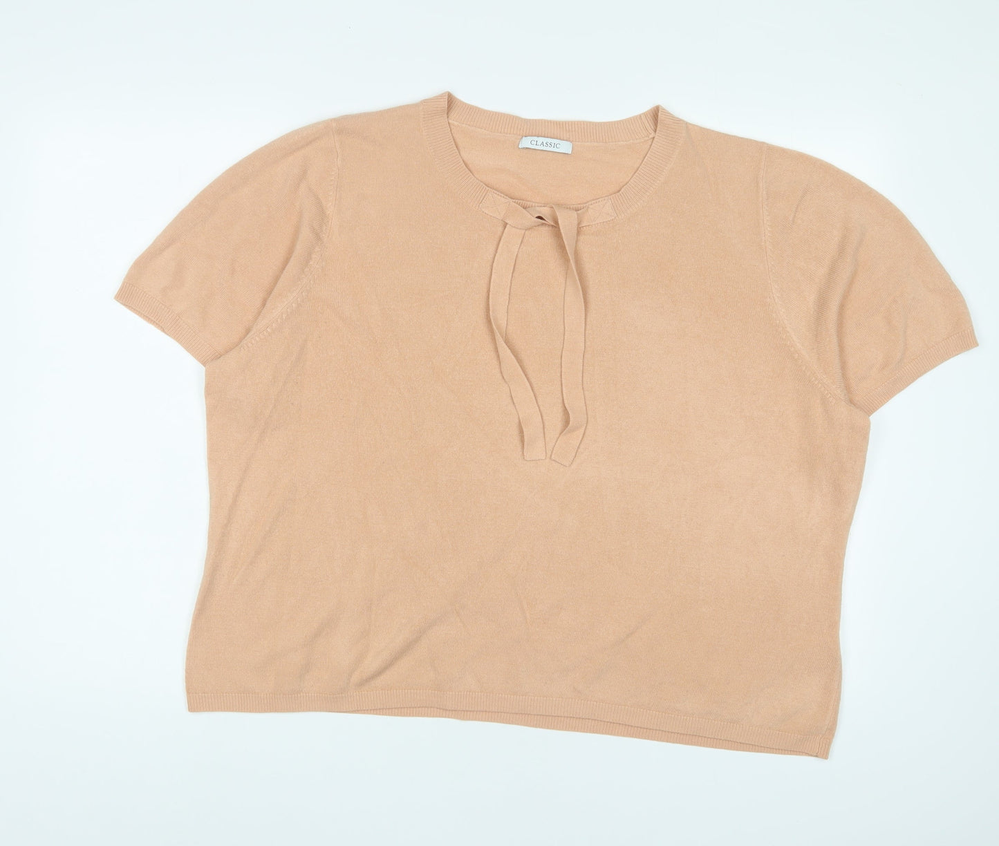Womens UK Size 24 Marks and Spencer Beige Pullover Jumper