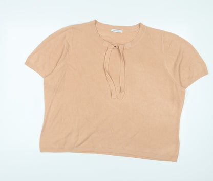 Womens UK Size 24 Marks and Spencer Beige Pullover Jumper