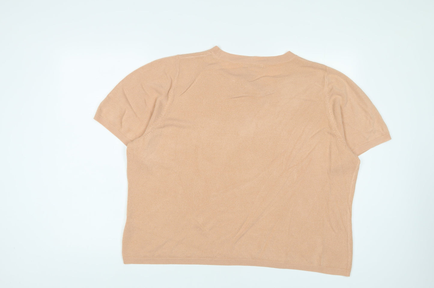 Womens UK Size 24 Marks and Spencer Beige Pullover Jumper