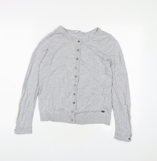 Womens UK Size S EDC Grey Cardigan Jumper