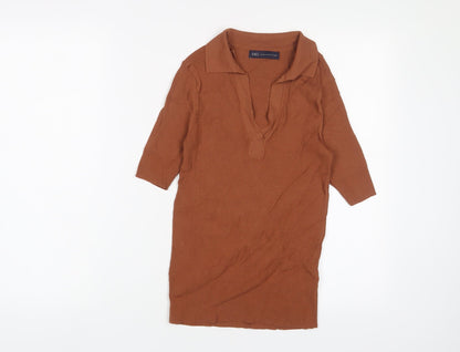 Womens UK Size 8 Marks and Spencer Brown Pullover Jumper