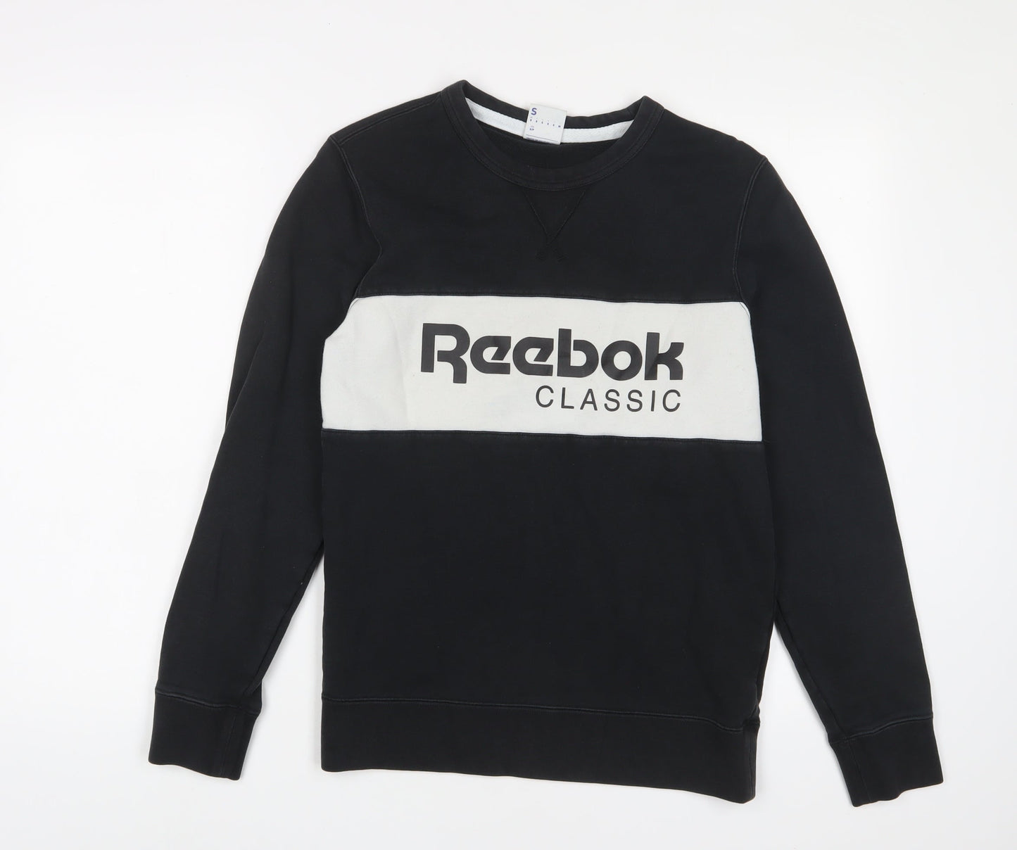 Mens UK Size S Reebok Black Pullover Sweatshirt