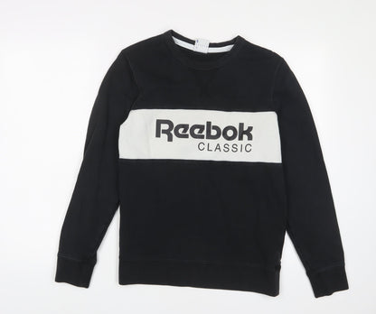 Mens UK Size S Reebok Black Pullover Sweatshirt