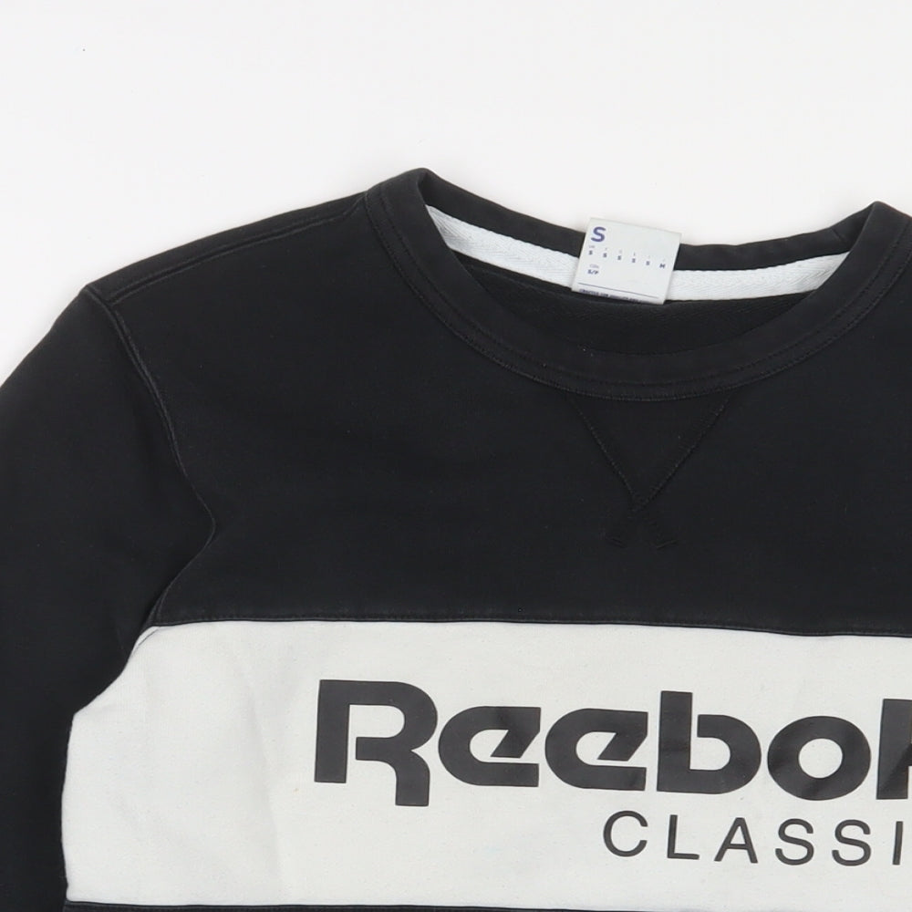 Mens UK Size S Reebok Black Pullover Sweatshirt
