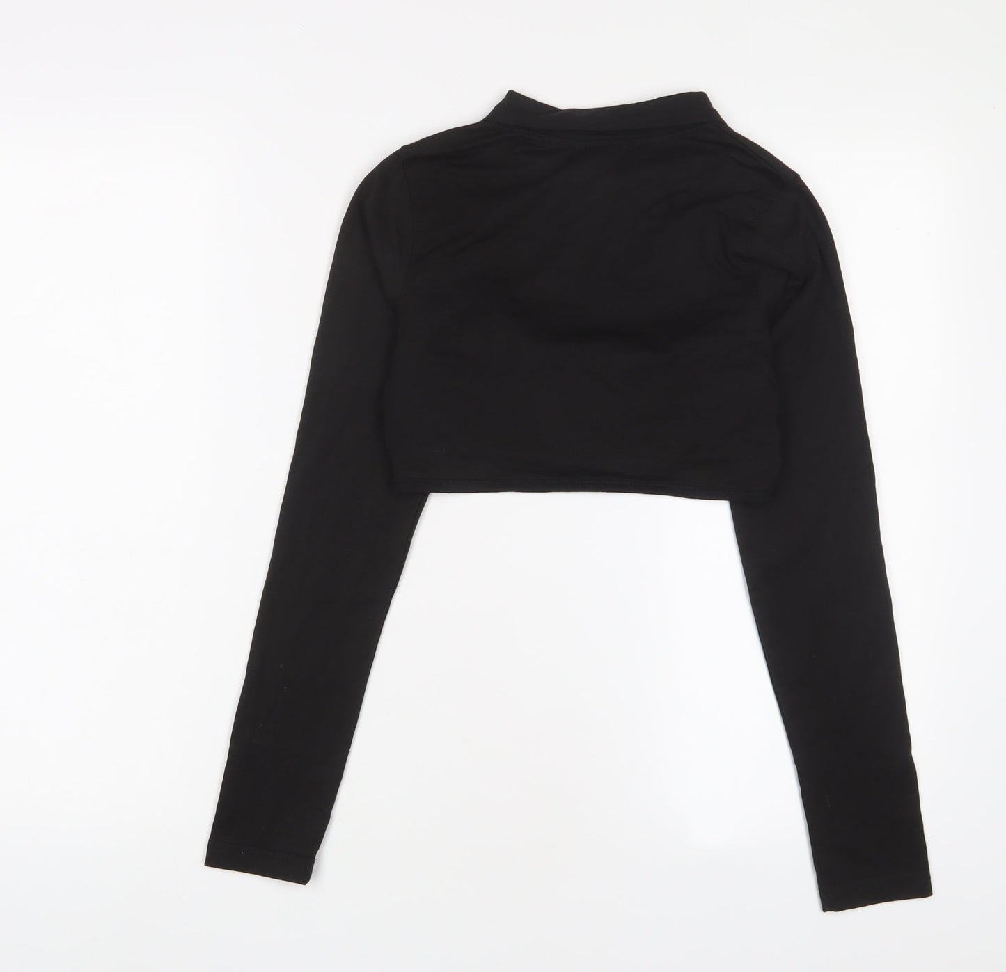 Womens UK Size 10 PRETTYLITTLETHING Black Basic T-Shirt