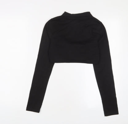 Womens UK Size 10 PRETTYLITTLETHING Black Basic T-Shirt