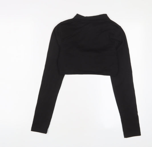 Womens UK Size 10 PRETTYLITTLETHING Black Basic T-Shirt