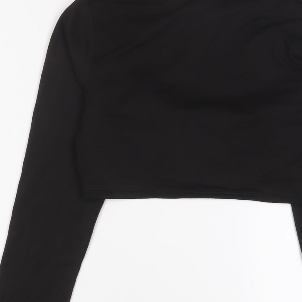Womens UK Size 10 PRETTYLITTLETHING Black Basic T-Shirt