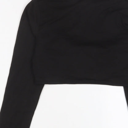 Womens UK Size 10 PRETTYLITTLETHING Black Basic T-Shirt