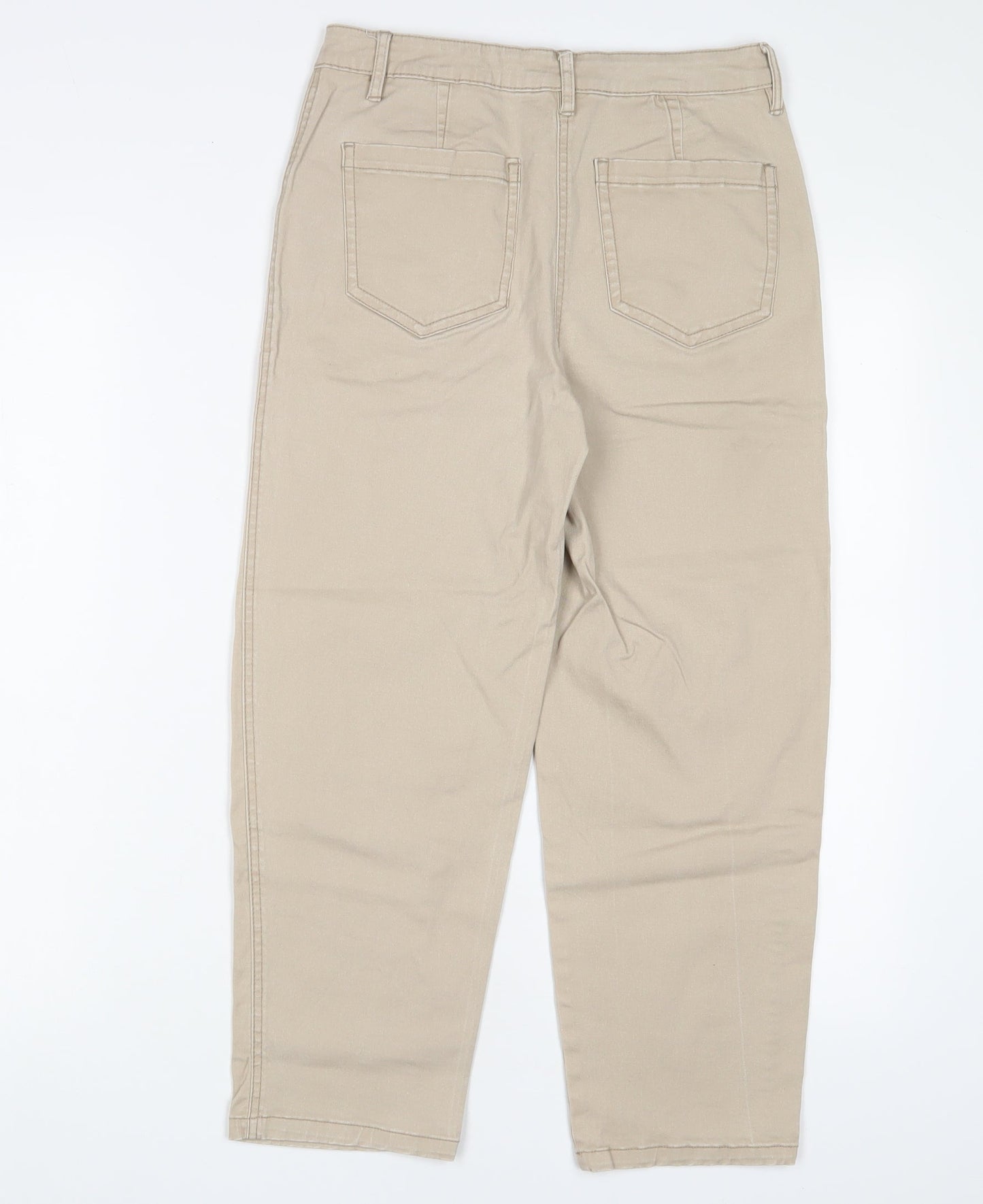 Womens UK Size 8 Papaya Regular Fit Straight Beige Jeans