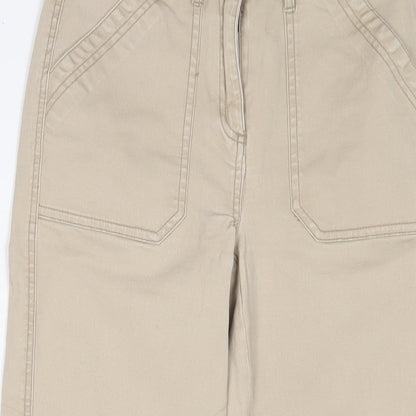 Womens UK Size 8 Papaya Regular Fit Straight Beige Jeans