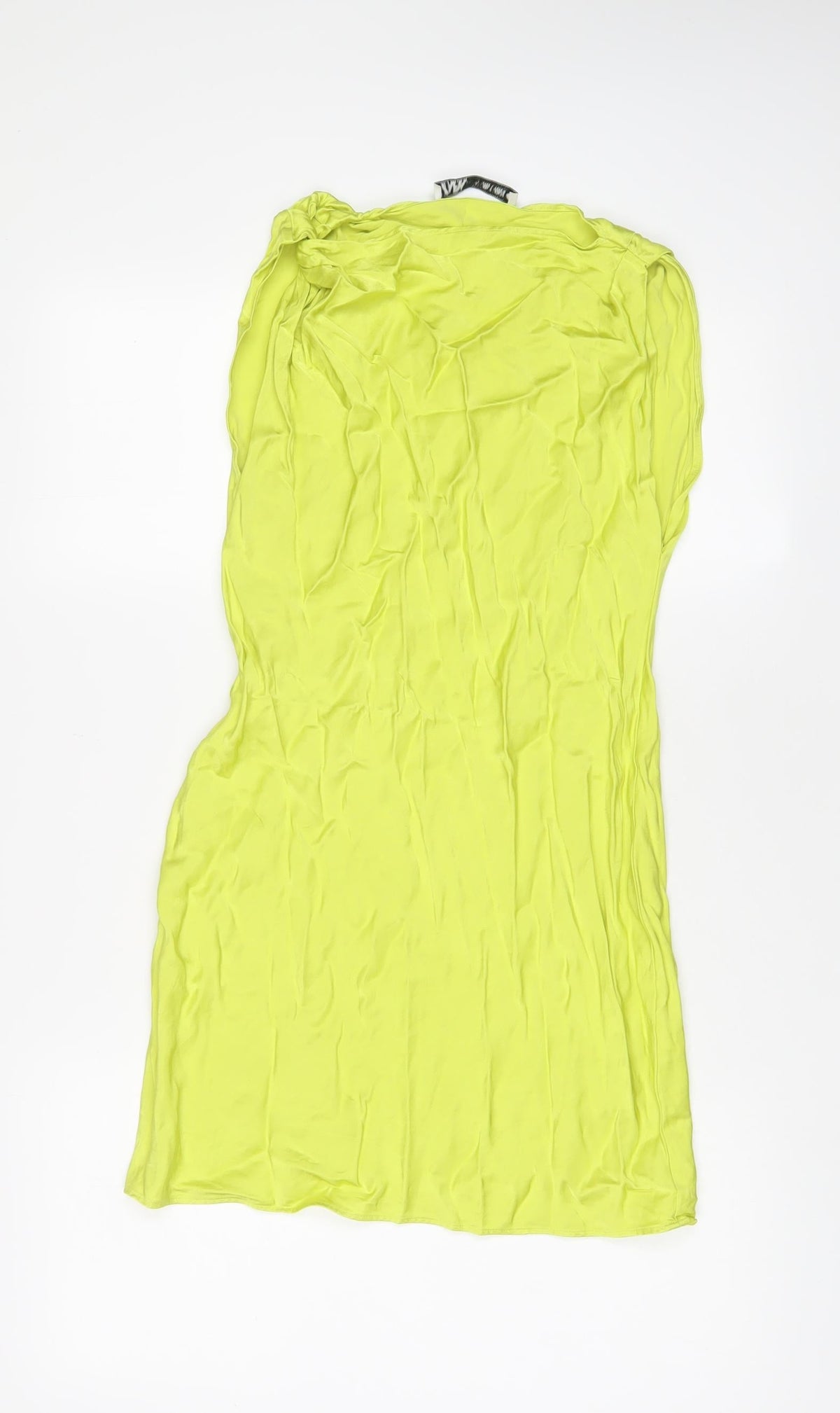 Zara Womens Green Viscose A-Line Size S Crew Neck Pullover