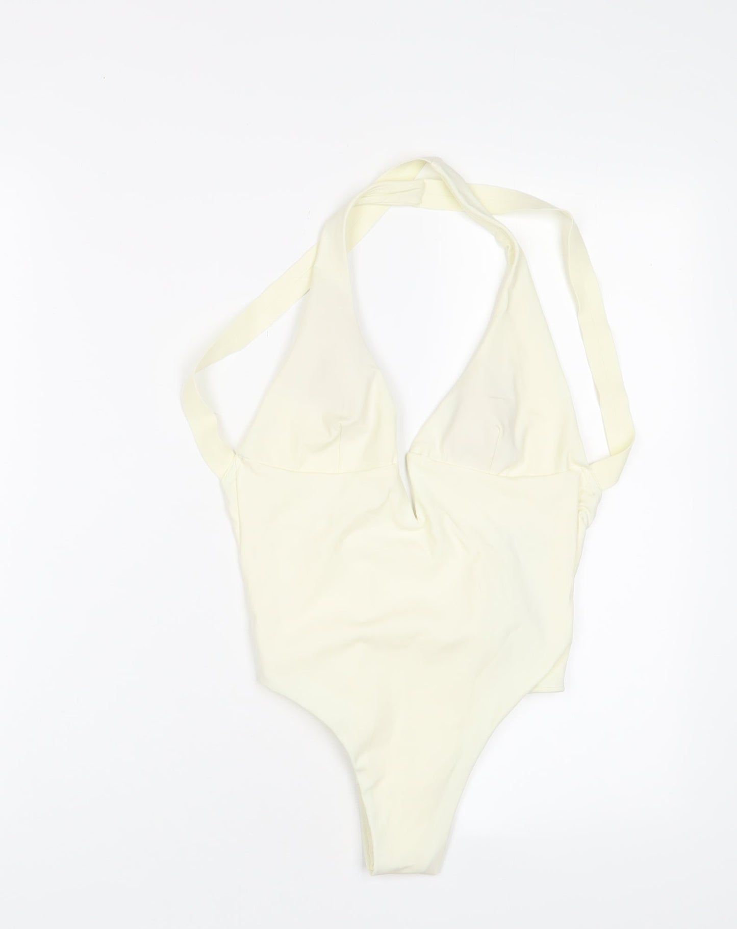 Zara Womens Beige Polyamide Bodysuit One-Piece Size S Pullover