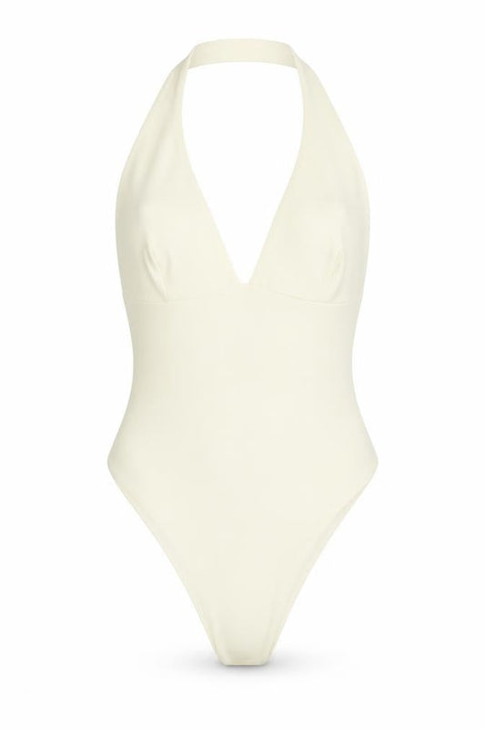 Womens UK Size S Zara One-Piece Beige Bodysuit