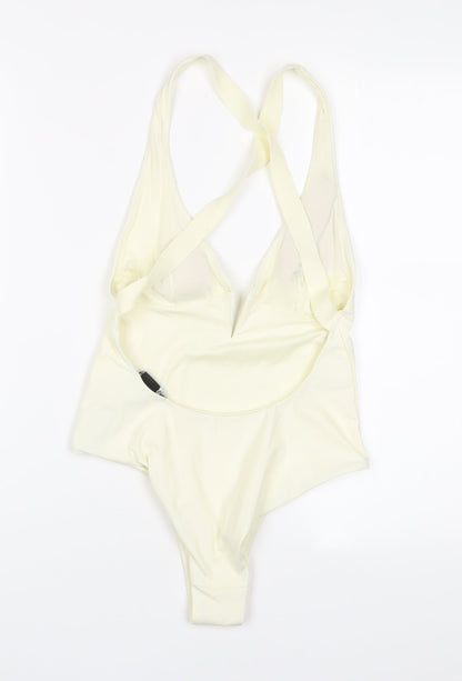 Zara Womens Beige Polyamide Bodysuit One-Piece Size S Pullover