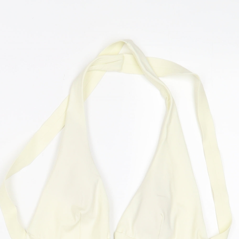 Zara Womens Beige Polyamide Bodysuit One-Piece Size S Pullover