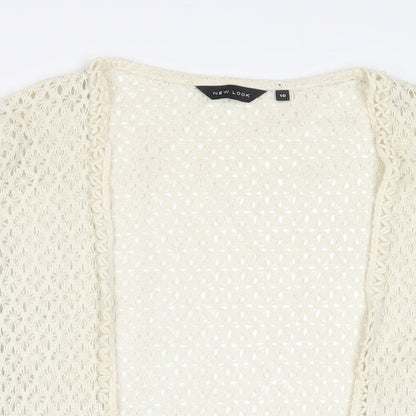 Womens UK Size 10 New Look Beige Cardigan Jumper