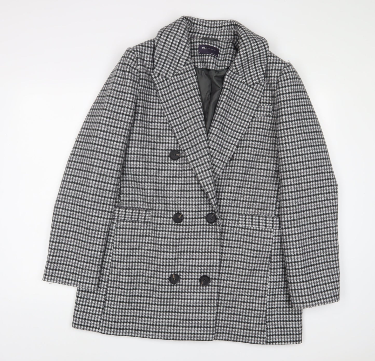 Womens UK Size 16 Marks and Spencer Grey Overcoat