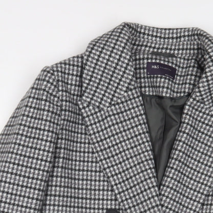 Womens UK Size 16 Marks and Spencer Grey Overcoat
