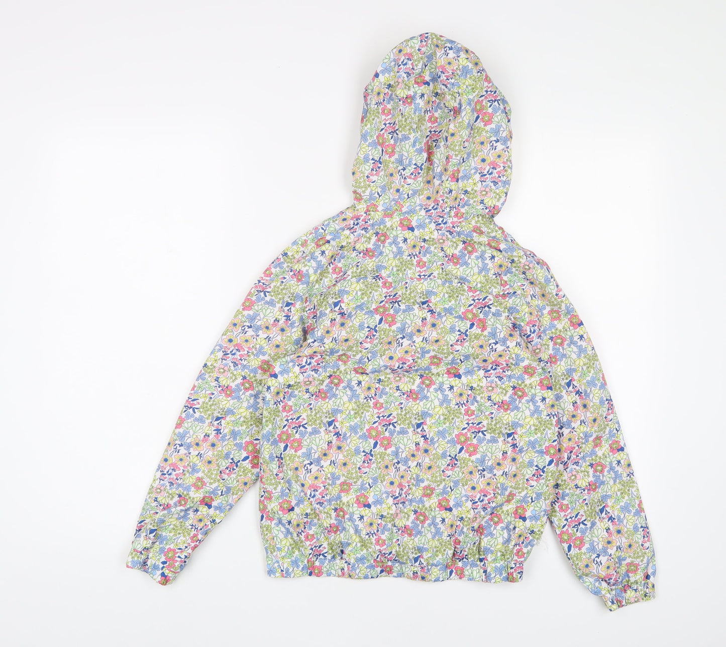 John Lewis Girls Multicoloured Floral Jacket Coat Size 9 Years Zip
