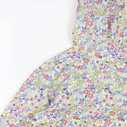 John Lewis Girls Multicoloured Floral Jacket Coat Size 9 Years Zip