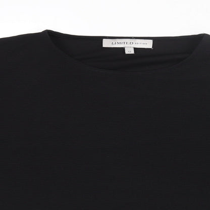 Womens UK Size 12 Limited Edition Black Basic Blouse
