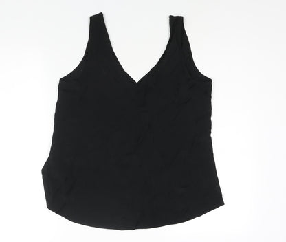 Autograph Womens Black Polyester Camisole Blouse Size 10 V-Neck