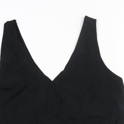 Autograph Womens Black Polyester Camisole Blouse Size 10 V-Neck