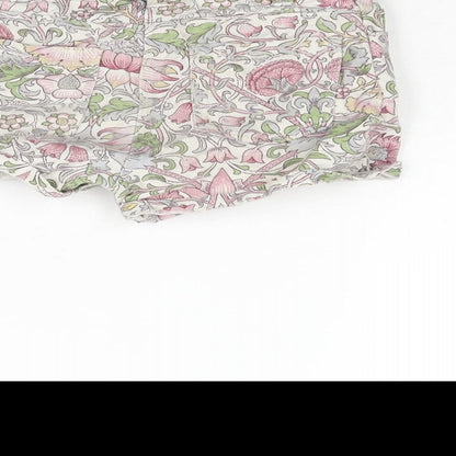 NEXT Girls Multicoloured Floral Cotton Boyfriend Shorts Size 9 Years Regular Zip