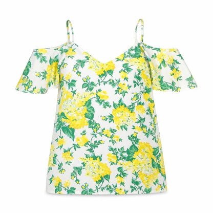 Womens UK Size 8 Oasis Yellow Basic Blouse