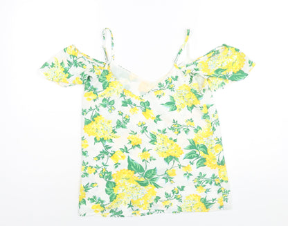 Womens UK Size 8 Oasis Yellow Basic Blouse