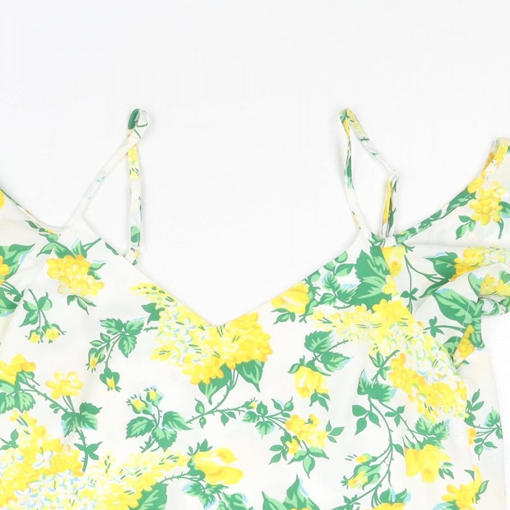 Womens UK Size 8 Oasis Yellow Basic Blouse