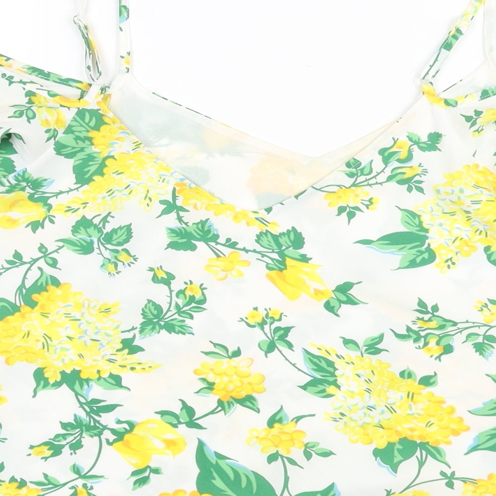 Womens UK Size 8 Oasis Yellow Basic Blouse