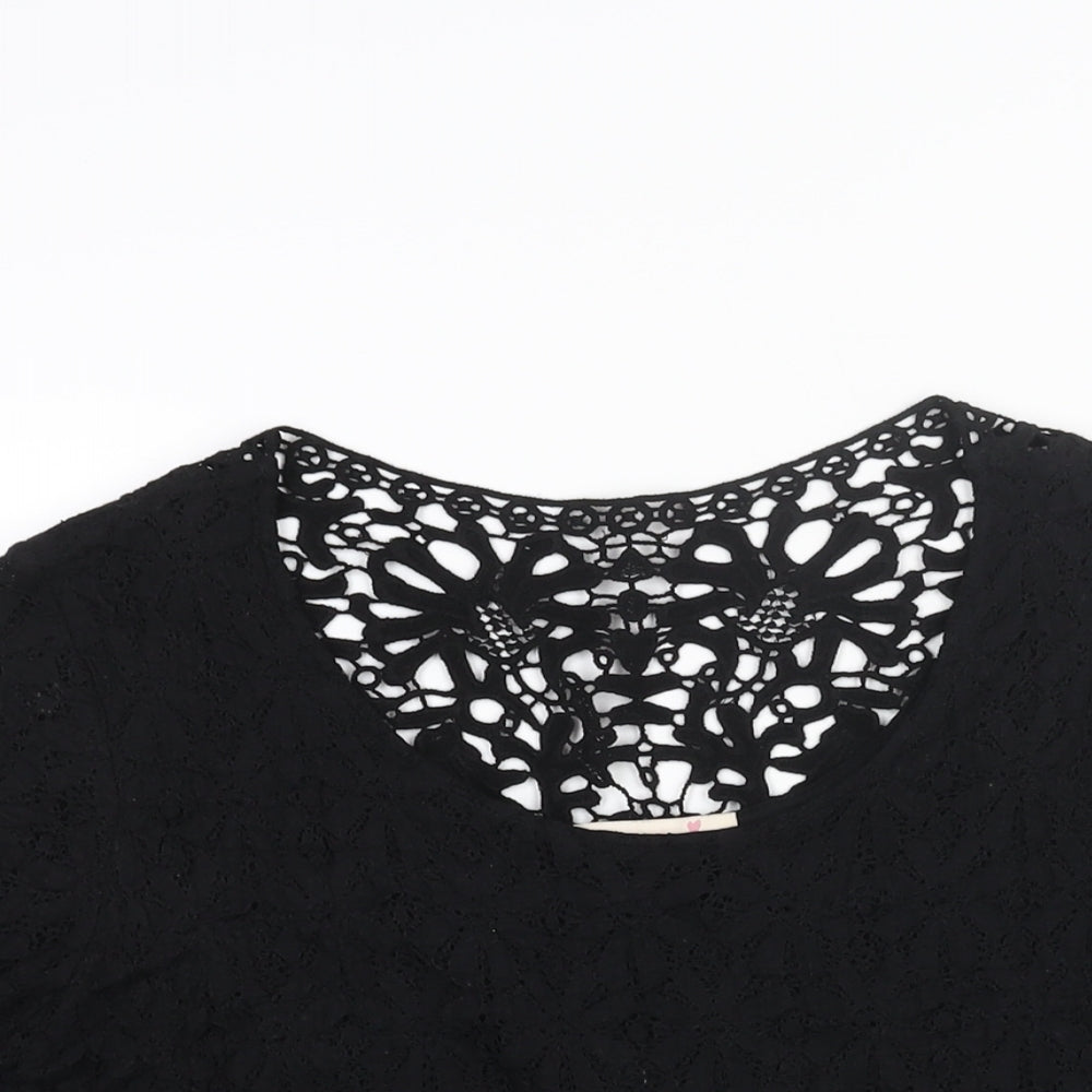Womens UK Size 12 Per Una Black Basic Blouse