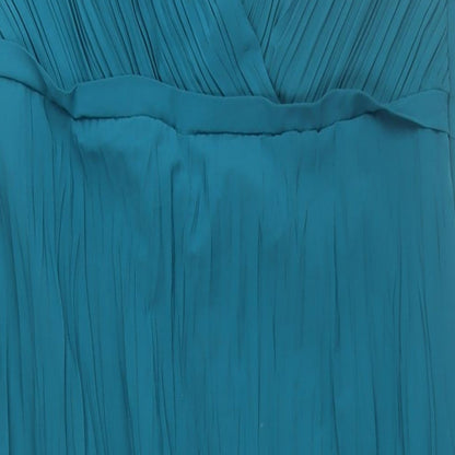 Monsoon Womens Blue Polyester Ball Gown Size 18 Sweetheart Zip