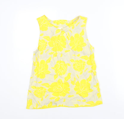 Womens UK Size 10 Warehouse Yellow Camisole Blouse