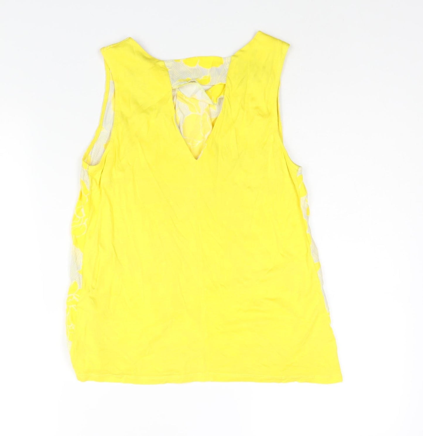 Womens UK Size 10 Warehouse Yellow Camisole Blouse