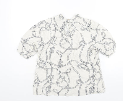 Womens UK Size 12 Marks and Spencer White Basic Blouse
