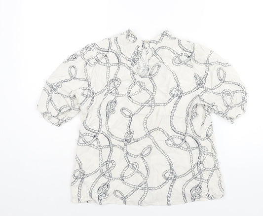 Womens UK Size 12 Marks and Spencer White Basic Blouse