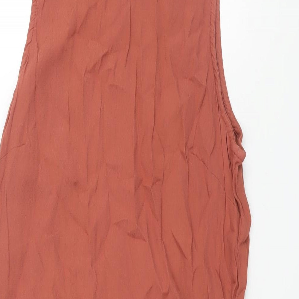 Womens UK Size 10 New Look Brown Camisole Blouse