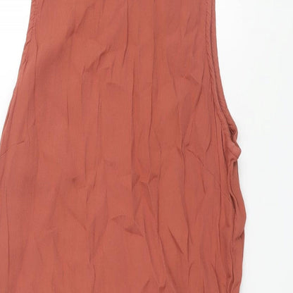 Womens UK Size 10 New Look Brown Camisole Blouse
