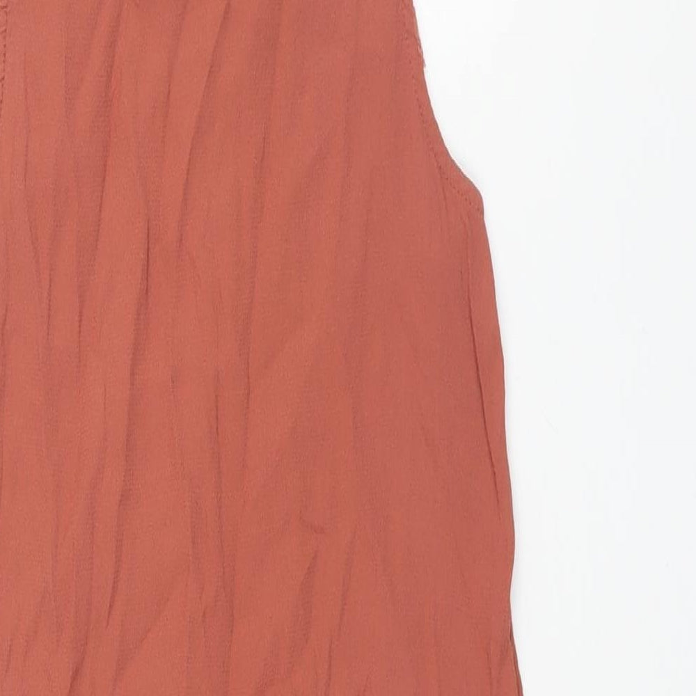 Womens UK Size 10 New Look Brown Camisole Blouse