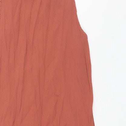 Womens UK Size 10 New Look Brown Camisole Blouse